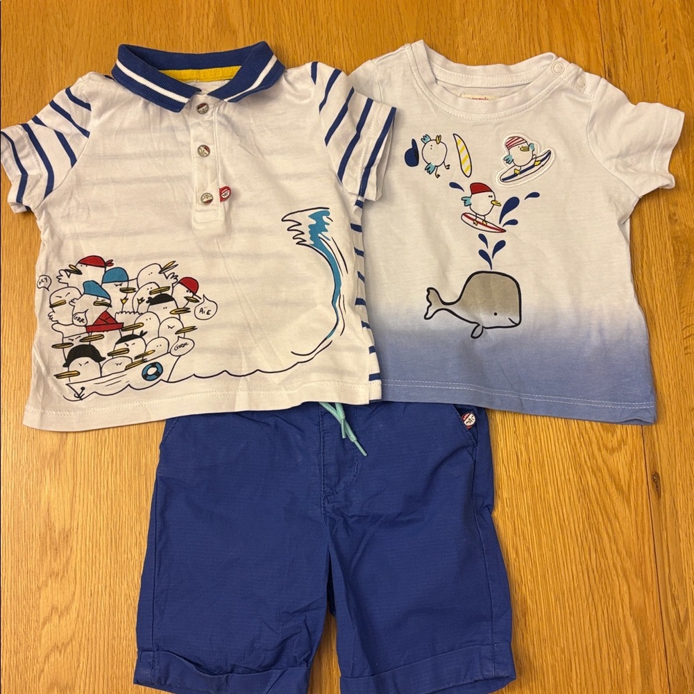 Gorgeous Baby Outfit - super cute Du Pareil au Meme Set - age 9 months